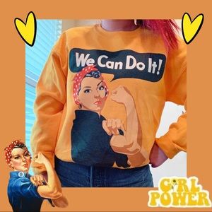 SOLD Rosie the Riveter Sweater 🌞💛💛